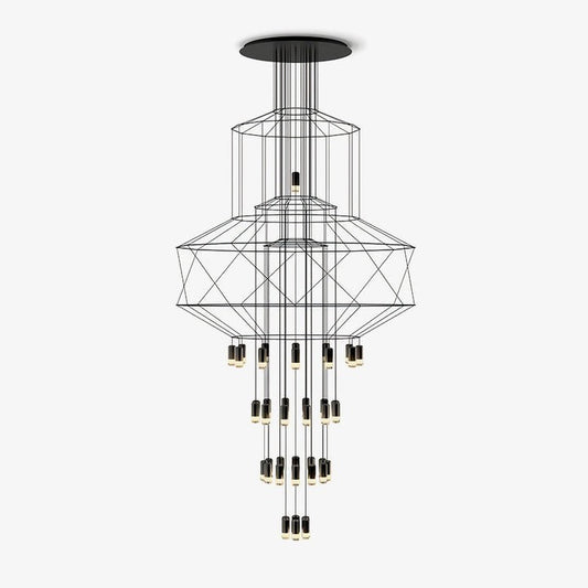 Linear LED Wireflow Chandelier