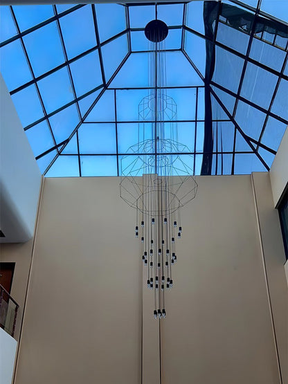 Linear LED Wireflow Chandelier