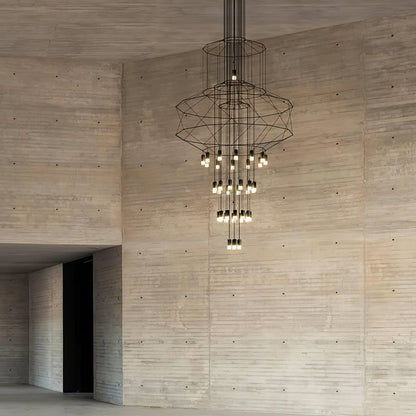 Linear LED Wireflow Chandelier