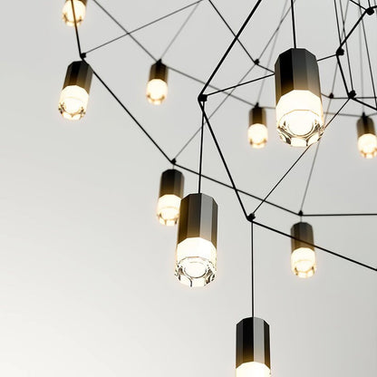 Linear LED Wireflow Chandelier