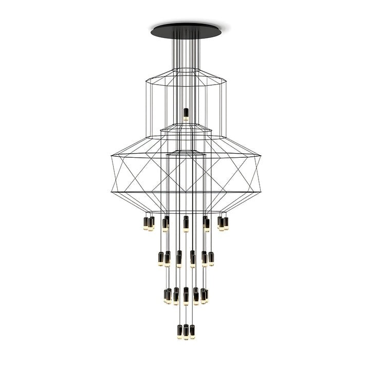 Linear LED Wireflow Chandelier
