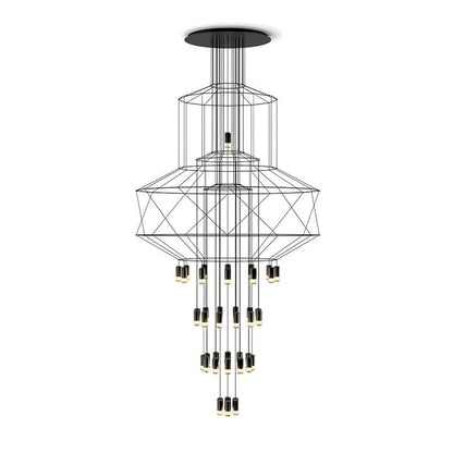 Linear LED Wireflow Chandelier