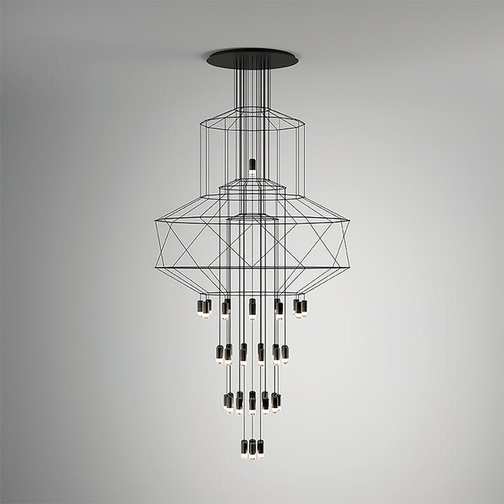 Linear LED Wireflow Chandelier