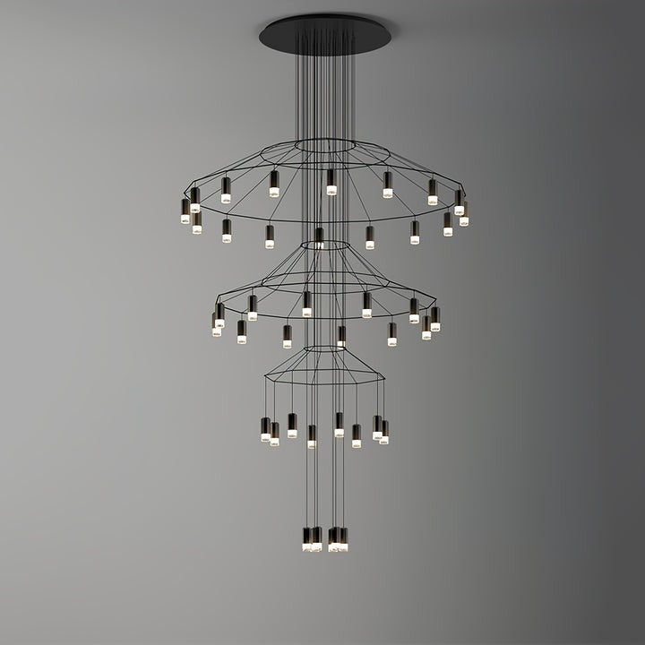 Linear LED Wireflow Chandelier