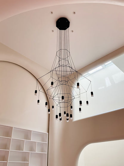 Linear LED Wireflow Chandelier