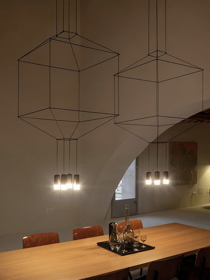 Linear LED Wireflow Chandelier