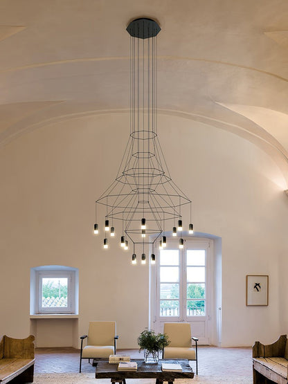 Linear LED Wireflow Chandelier
