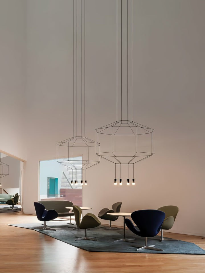 Linear LED Wireflow Chandelier