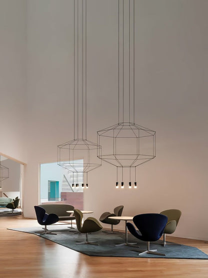 Linear LED Wireflow Chandelier