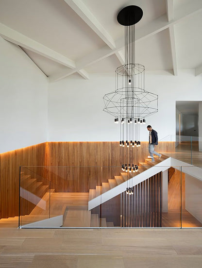 Linear LED Wireflow Chandelier