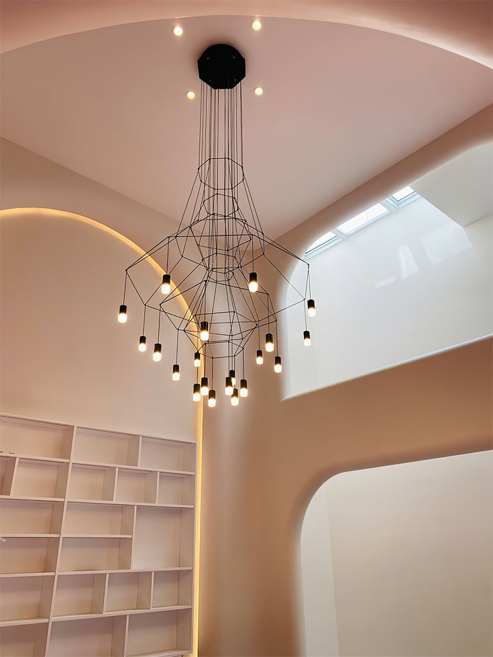 Linear LED Wireflow Chandelier