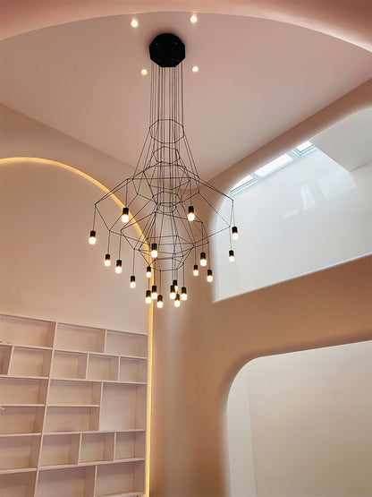 Linear LED Wireflow Chandelier