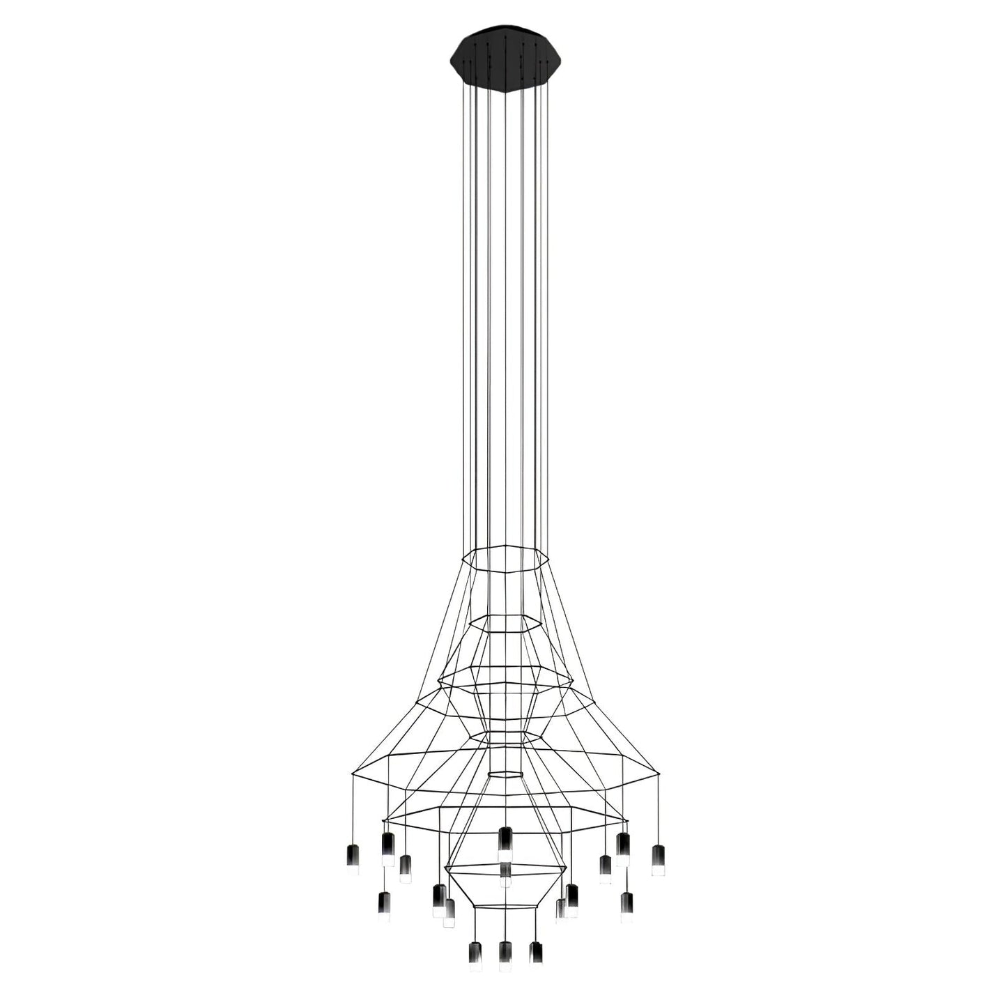 Linear LED Wireflow Chandelier