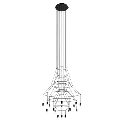 Linear LED Wireflow Chandelier