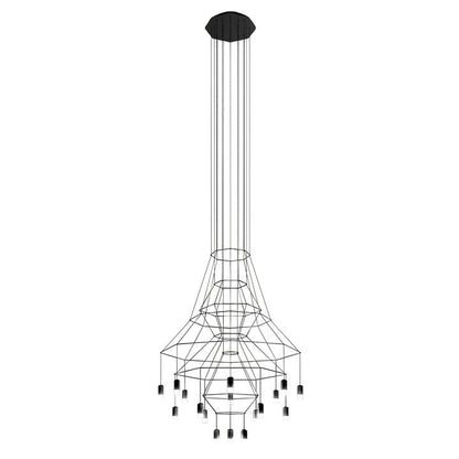 Linear LED Wireflow Chandelier