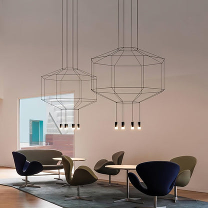 Linear LED Wireflow Chandelier