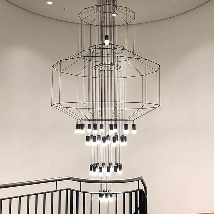 Linear LED Wireflow Chandelier