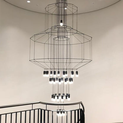 Linear LED Wireflow Chandelier
