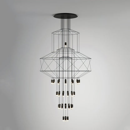 Linear LED Wireflow Chandelier