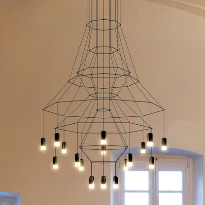 Linear LED Wireflow Chandelier