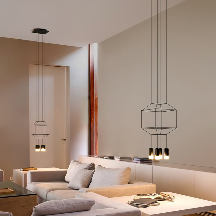 Linear LED Wireflow Chandelier