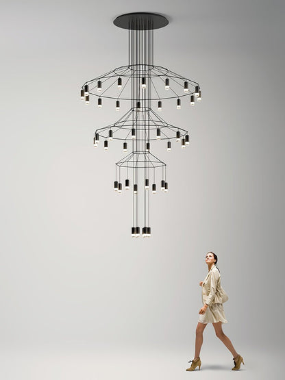 Linear LED Wireflow Chandelier