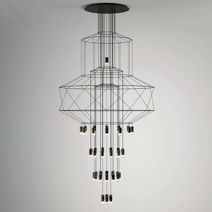 Linear LED Wireflow Chandelier