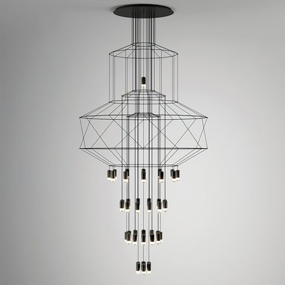 Linear LED Wireflow Chandelier