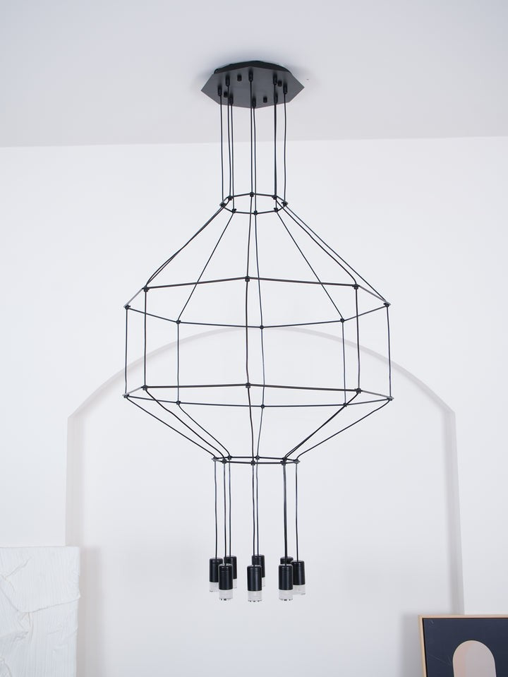 Linear LED Wireflow Chandelier