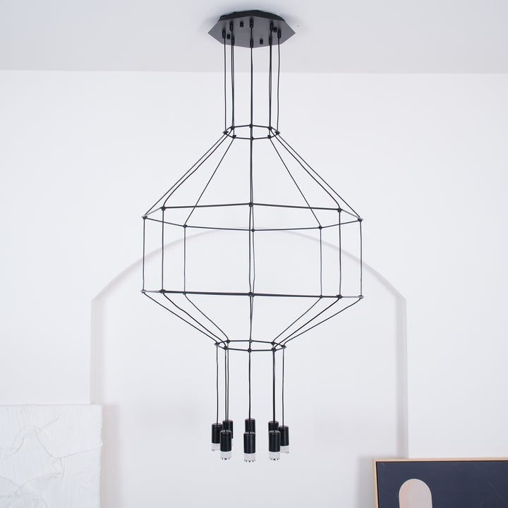 Linear LED Wireflow Chandelier