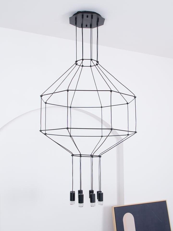 Linear LED Wireflow Chandelier