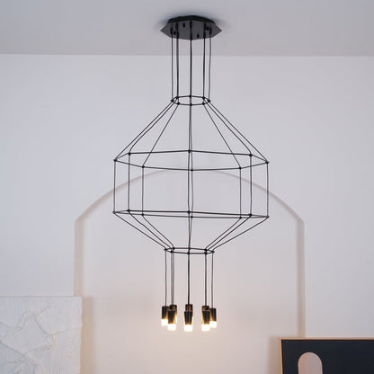 Linear LED Wireflow Chandelier