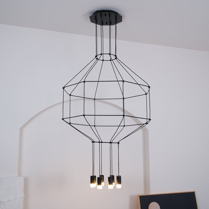Linear LED Wireflow Chandelier