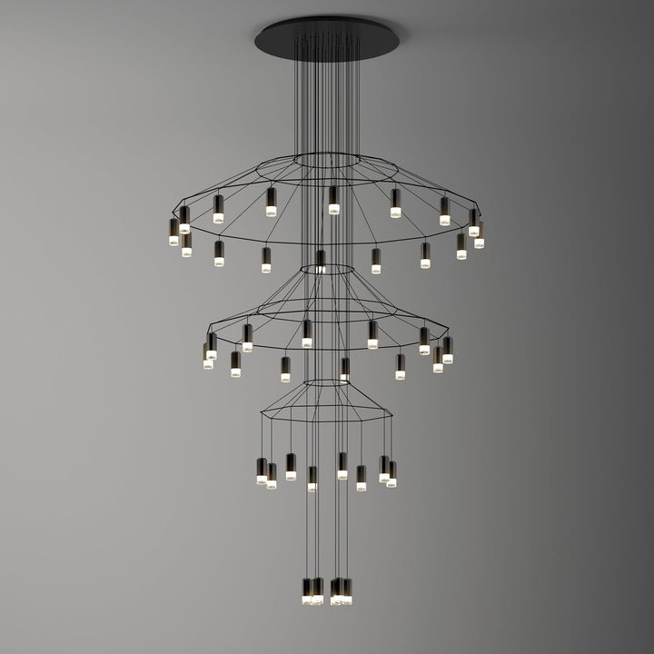 Linear LED Wireflow Chandelier
