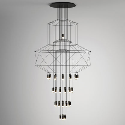 Linear LED Wireflow Chandelier