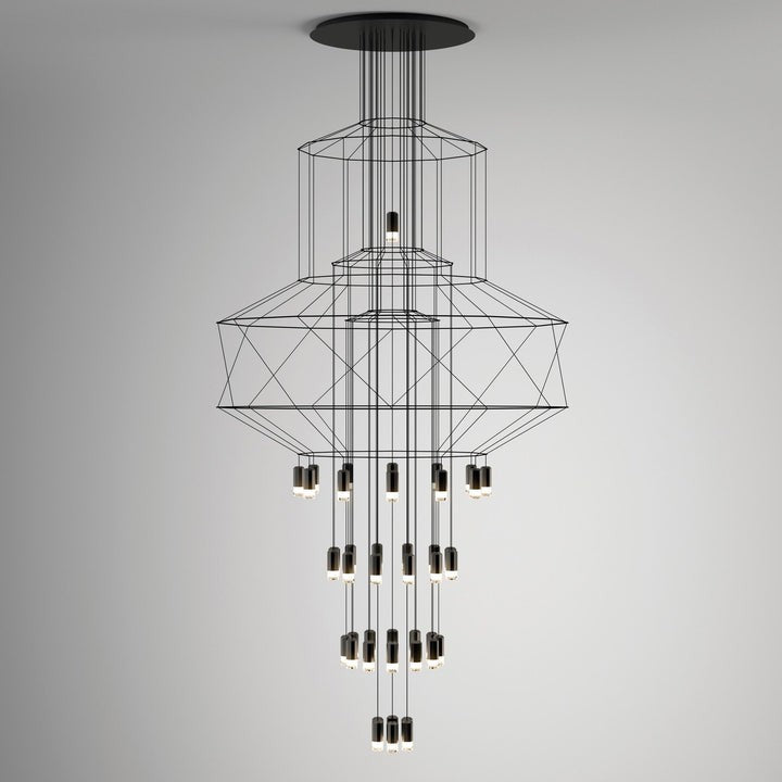 Linear LED Wireflow Chandelier