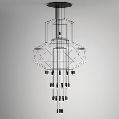 Linear LED Wireflow Chandelier