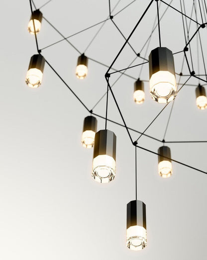 Linear LED Wireflow Chandelier