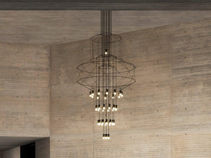 Linear LED Wireflow Chandelier