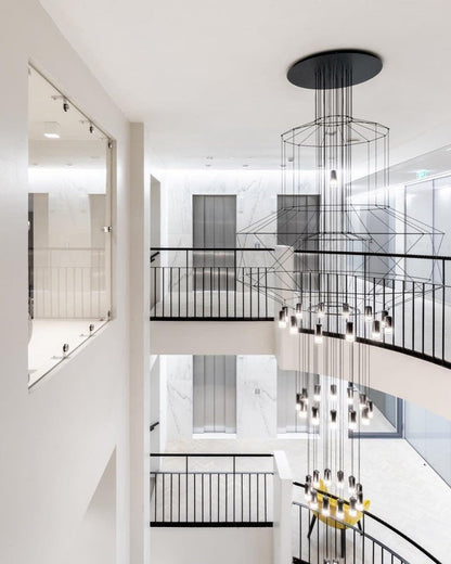 Linear LED Wireflow Chandelier