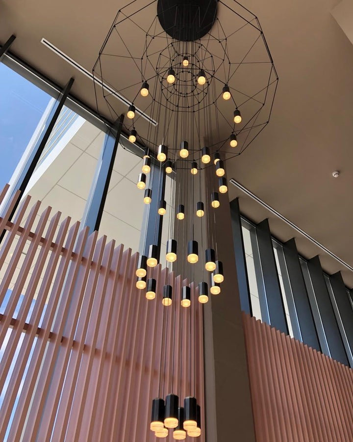 Linear LED Wireflow Chandelier