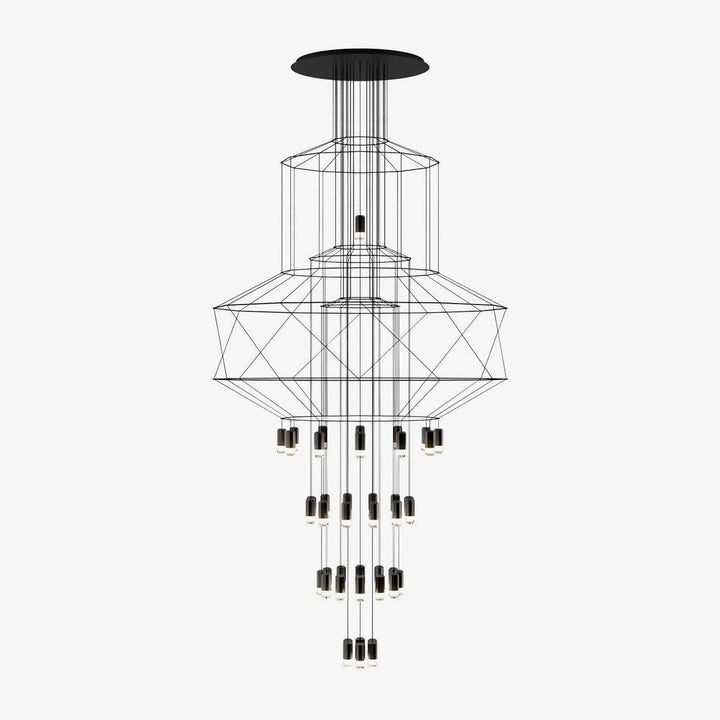 Linear LED Wireflow Chandelier