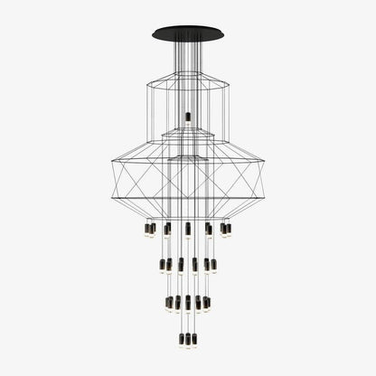 Linear LED Wireflow Chandelier