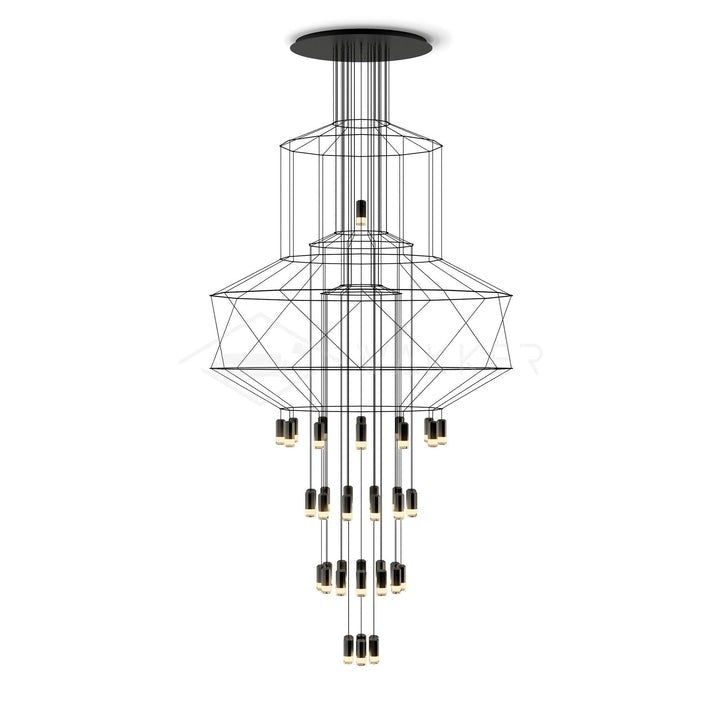 Linear LED Wireflow Chandelier