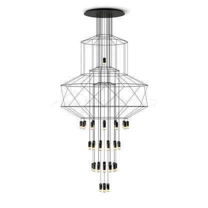 Linear LED Wireflow Chandelier
