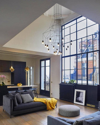 Linear LED Wireflow Chandelier