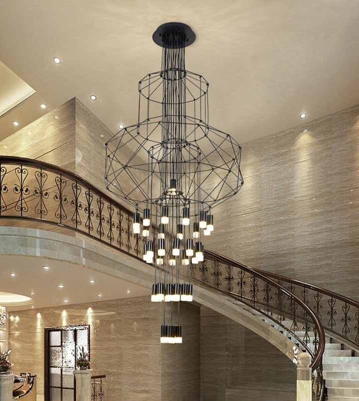Linear LED Wireflow Chandelier