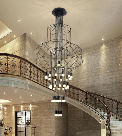 Linear LED Wireflow Chandelier