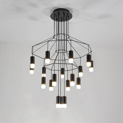 Linear LED Wireflow Chandelier