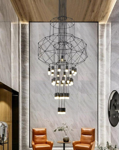 Linear LED Wireflow Chandelier